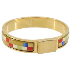 Hermès Pulseira Bangle Click Crack de metal multicolorida Hermes Multicor