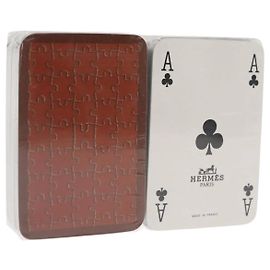 Mini Carte da Gioco Hermès Carta Marrone Verde Marrone