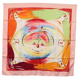 Lenço Hermès Carré 90 Rosa