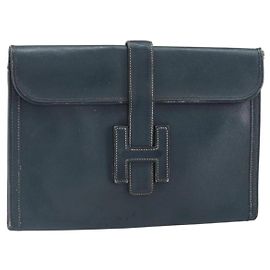 Hermès Hermes Birkin Clutch Bag Blue