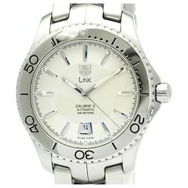 Relógio automático masculino TAG HEUER Link Calibre 5 em aço Outro