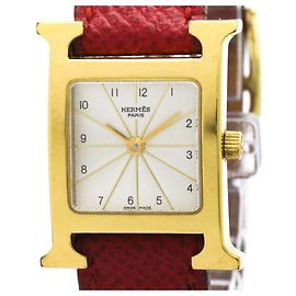 Hermès Relógio feminino Hermes Heure H em couro dourado, quartzo HH1.201 Outro
