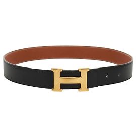 Hermès Hermes Reversible Constance H Belt Black