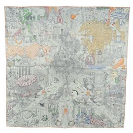 Sciarpa Hermès Carré 90 Bianco