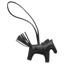 Charm en cuir Rodeo PM Hermès noir Noir
