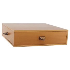 Hermès Hermes Large Desk Box Wood Beige PC Case Beige