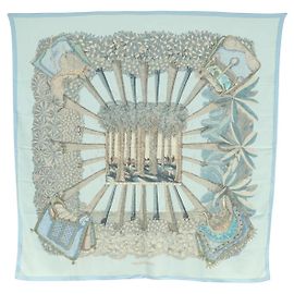Sciarpa Hermès Carre 140 Blu