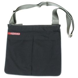 Borsa a Spalla in Nylon Vintage Prada Sport Nero