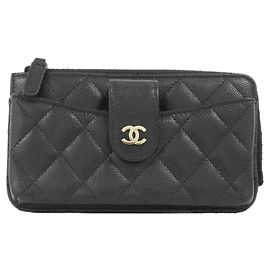 Chanel Timeless Classic Line AP2536 Phone Wallet Black