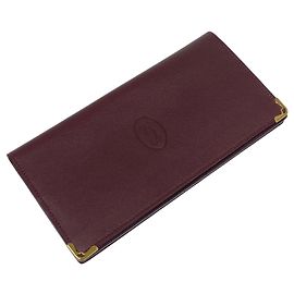 Cartera larga bi-fold Cartier Must Line en Burdeos Burdeos