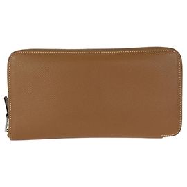 Hermès Hermes Azap Long Wallet Brown Golden