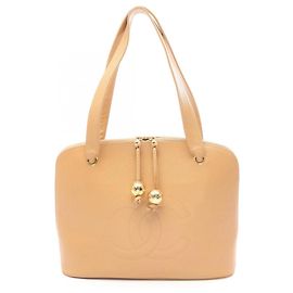 Beige Chanel Coco Mark Tote Bag Beige