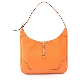 Hermès Bolsa de ombro em couro laranja Hermes Trim 31 Laranja