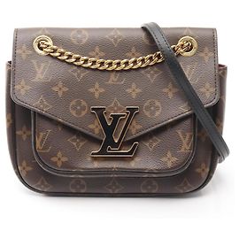 Bolsa de Ombro Passy Louis Vuitton Marrom Preto