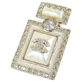 Spilla in cristallo bianco e oro Chanel Bianco D'oro