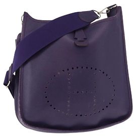 Bolsa de Ombro Hermès Evelyn 3 Roxo