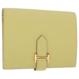 Hermès Hermes Bearn Kompaktgeldbörse Gelb
