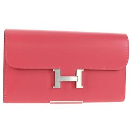Hermès Hermes Constance Long Wallet Pink