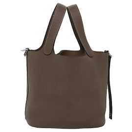 Bolsa de Ombro Picotan Lock MM da Hermès Marrom