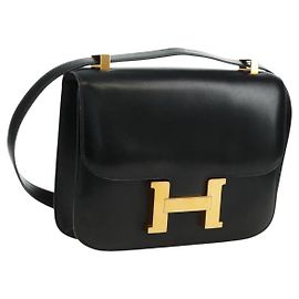 Sac à épaule Constance 24 d'Hermès Noir