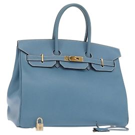 Hermès Hermes Birkin 35 Handbag Blue