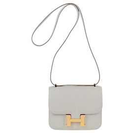 Bolsa de Ombro Constance 3 Mini da Hermès Branco