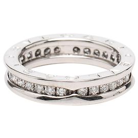 Bulgari Anello B.Zero1 One in argento, oro bianco 18K e diamante di Bvlgari Argento