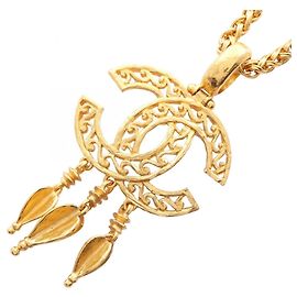 Collier Plaqué Or Chanel Coco Mark Doré