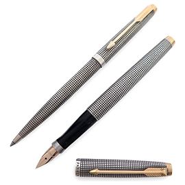 Autre Marque NOVO VINTAGE 2 CANETAS PARKER SONNET CISELE 75 TINTA + BOLÍGRAFO PRATA EUA Prata