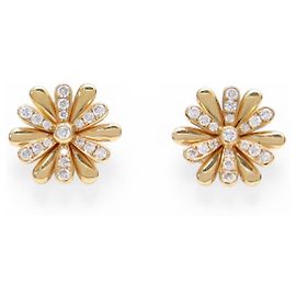 NEUE POIRAY FLOWER PM OHRRINGE 0,27CT 18K GOLD Golden