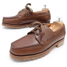 SCARPE JM WESTON 690 DERBY BARCA 5.5E 39.5 40 PELLE DI VITELLO MARRONE Marrone