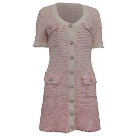 Self portrait Vestido Mini em Algodão Multicolorido Embelido em Tweed da Self-Portrait Multicor