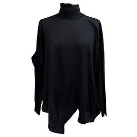 Stella Mc Cartney Pull col roulé Stella McCartney en laine vierge noire Noir
