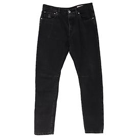 Jeans de algodón negro con logo bordado Brunello Cucinelli Negro