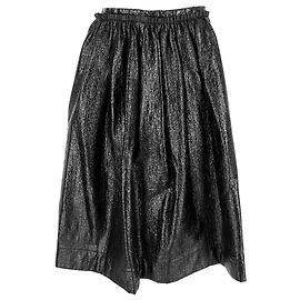 Falda Midi Metálica Marni en Algodón Negro Negro