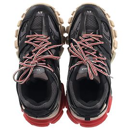 Balenciaga Track Sneakers in Black Polyurethane Black