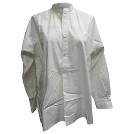 Camicia Button Down Joseph in Cotone Bianco Bianco Crudo