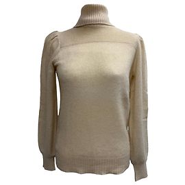 Pull col roulé Chloé en cachemire beige Beige