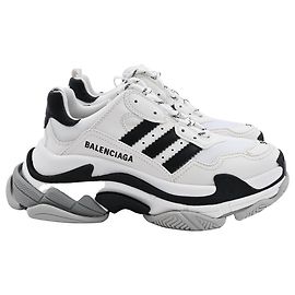 Baskets Triple S Balenciaga x Adidas en Polyester Blanc Blanc