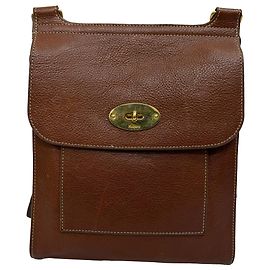 Bolsa crossbody Antony Mulberry em couro marrom Marrom Vermelho