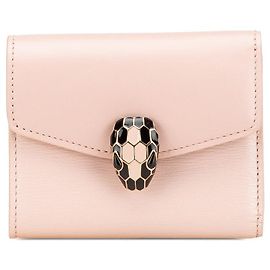 Bulgari BVLGARI Serpenti Forever Leather Trifold Wallet Pink
