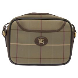 Bolsa de ombro Burberry Nova check em lona e couro Bege