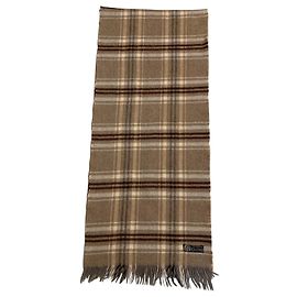 Autre Marque Écharpe Crombie en mélange de cachemire et de laine Marron Beige Gris Bordeaux