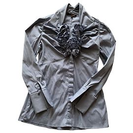 Autre Marque Camicetta Walter Voulaz con Ruches Grigio