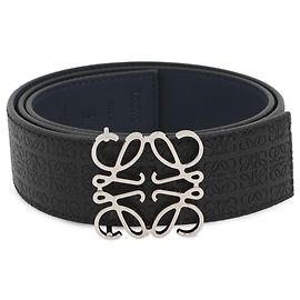Loewe Repeat Anagram Reversible Belt Black Navy blue