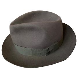 Brown felt Borsalino hat Brown