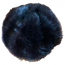 Autre Marque Chapéu de pele de vison preto e marrom Marrom Preto