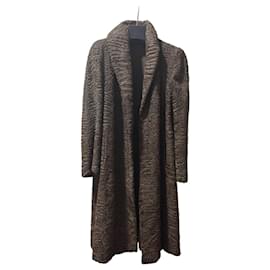 Autre Marque Brown astrakhan fur coat Brown