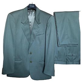 Autre Marque Wool jacket and pants set Green