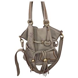 Lancel Premier Flirt Handbag Grey Leather Grey